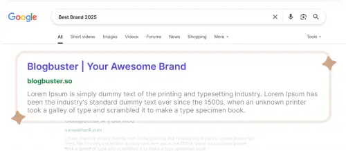 Brand in search results